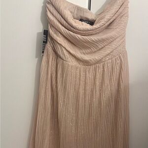 EXPRESS Blush Nude Sequin Lined Midi Dress – Size 6 – NWT